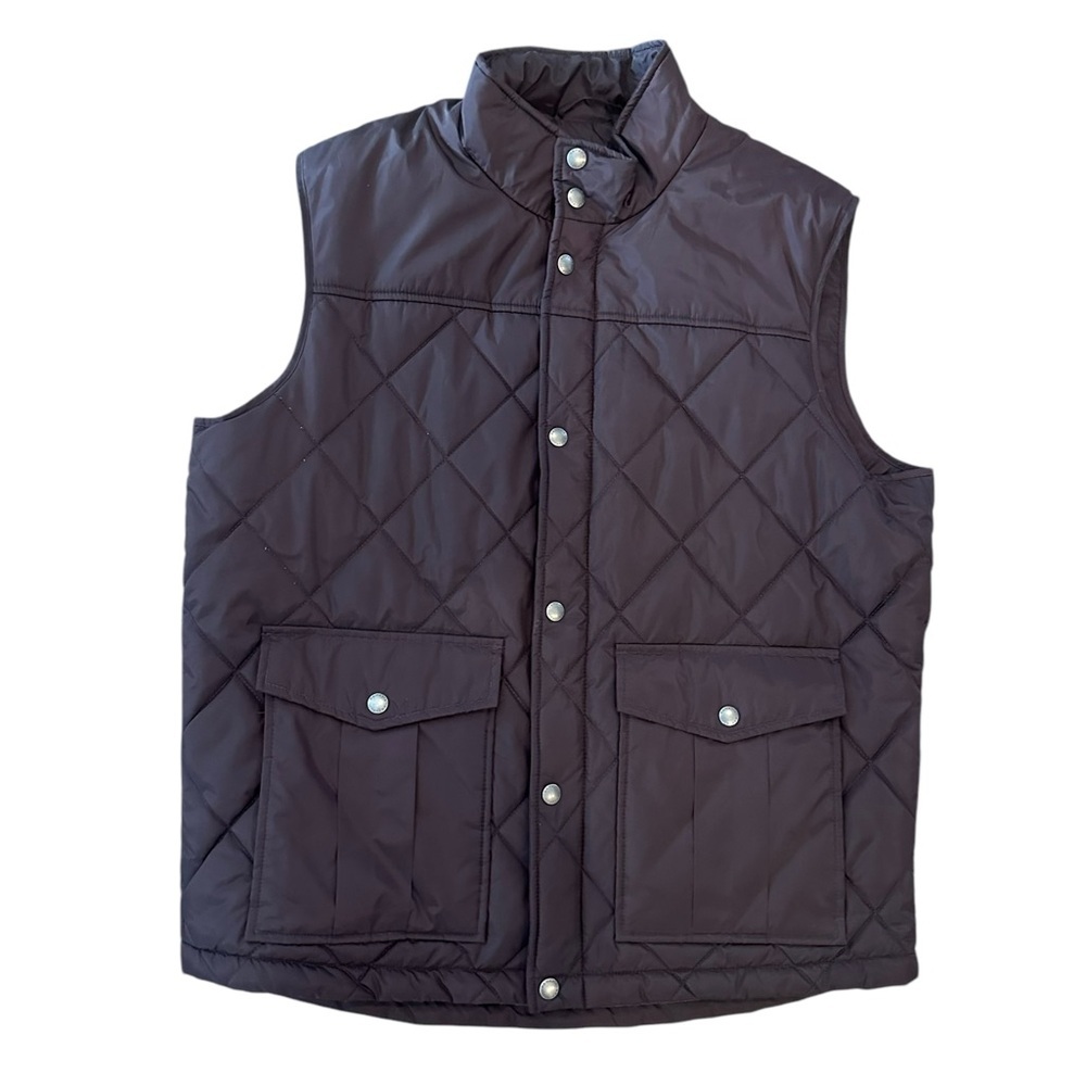 Banana Republic Quilted Puffer Vest in Dark Brown